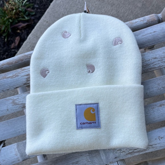 Carhartt Accessories - Carhartt logo beanie cream tan hat